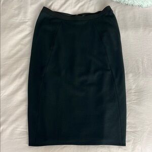 Elegant Black Donna Karen Wool blend Pencil Skirt 10US